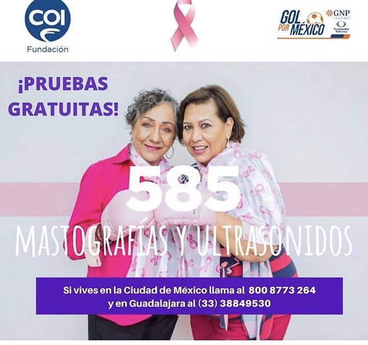 Fundación COI apoya a mujeres de bajos recursos con mastografías y ultrasonidos a través del programa “Gol por México”