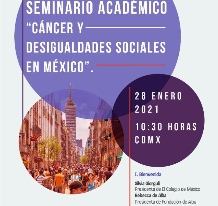 El Colmex y el Frente Unido por el Cáncer de Pulmón presentan  “Cáncer y Desigualdades Sociales en México 2020”